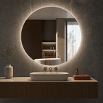 Ronde badkamerspiegel Lucca met verlichting en verwarming